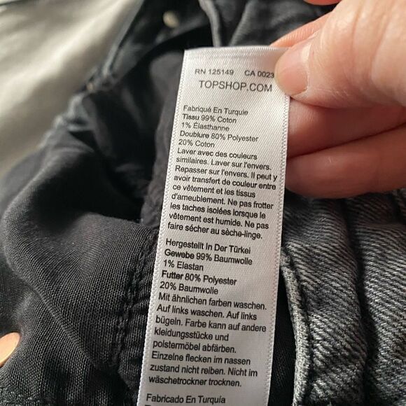 Topshop Straight Leg Jeans with Raw Hem size 26 Petite - Picture 6 of 8